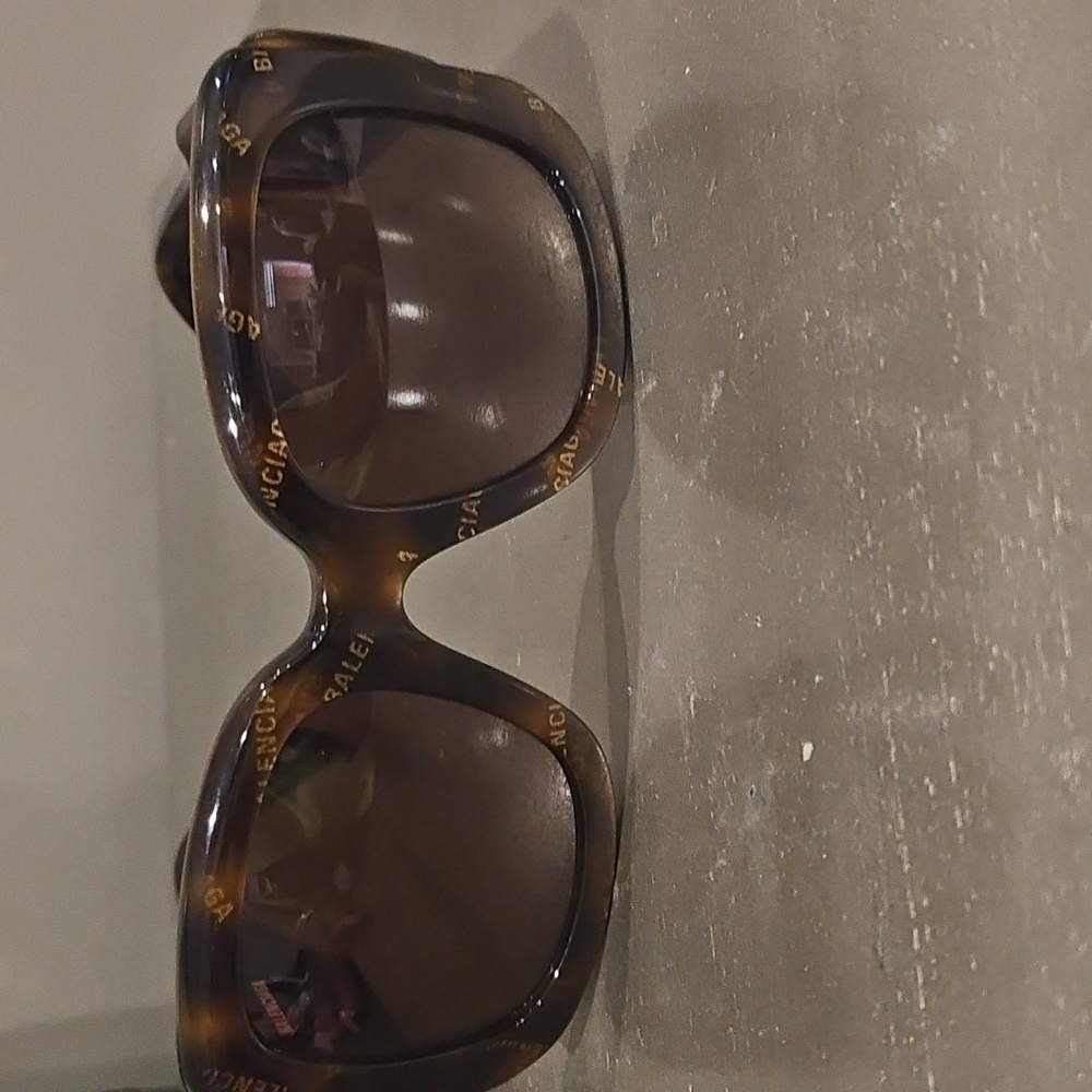 Balenciaga Brown Tortoise Sunglasses